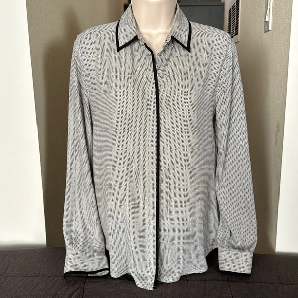 LOFT blouse XS black and white - Picture 1 of 9